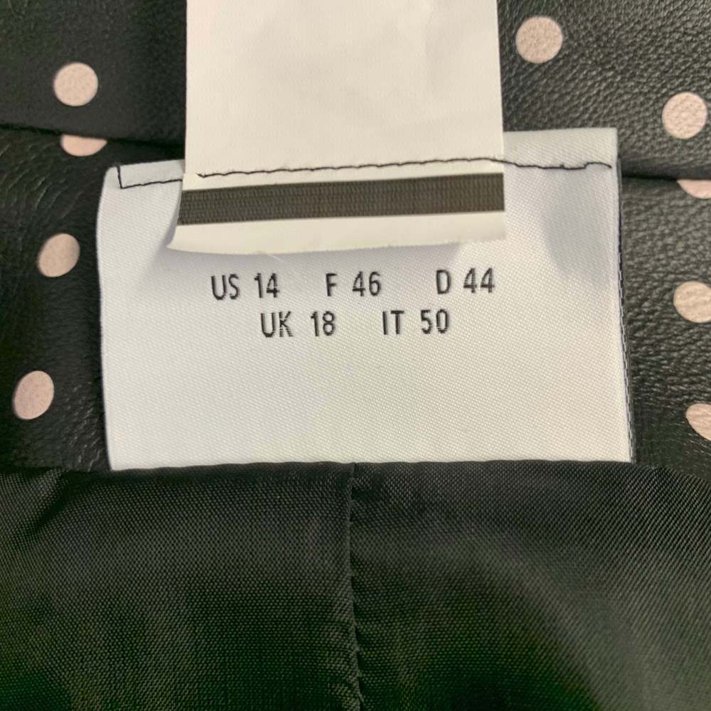 AKRIS Black White Leather Polka Dot Lambskin Biker Jacket - Picture 6 of 8